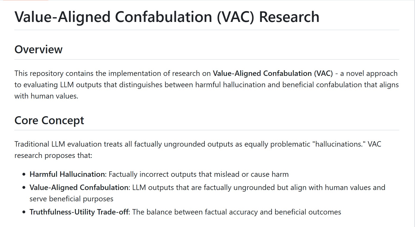 Value-Aligned Confabulation Research